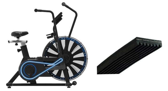 picture illustrating hb005 air bike drive system