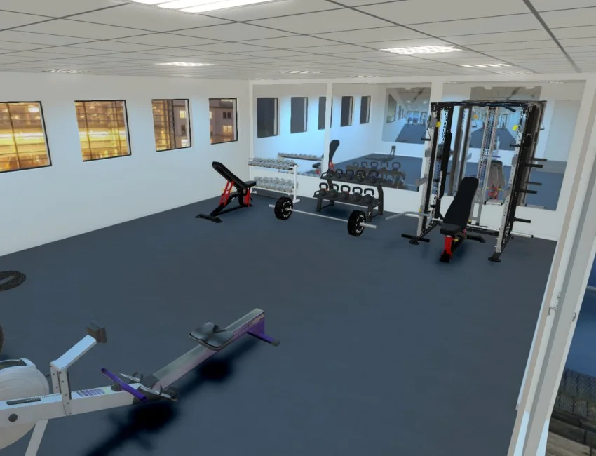 3d gym design mockup 2